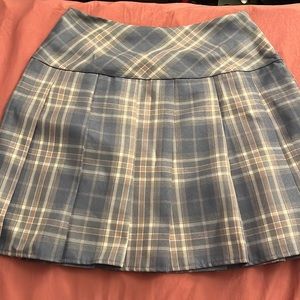 Blue white and pink mini skirt